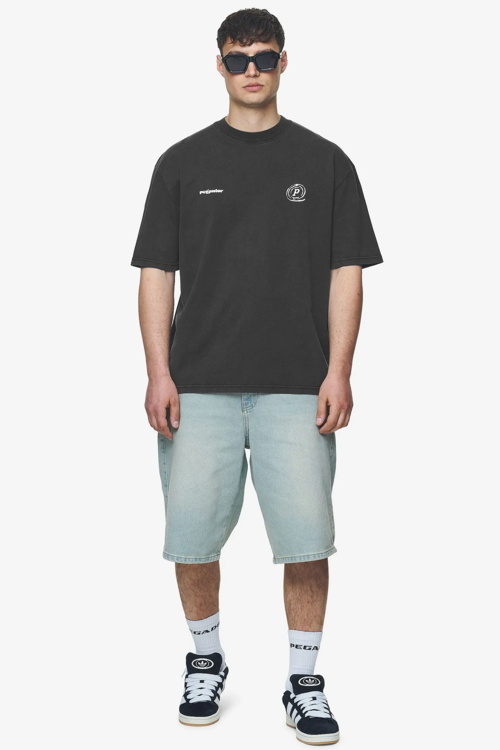 Pegador Tees|Harlan Oversized Tee Vintage black