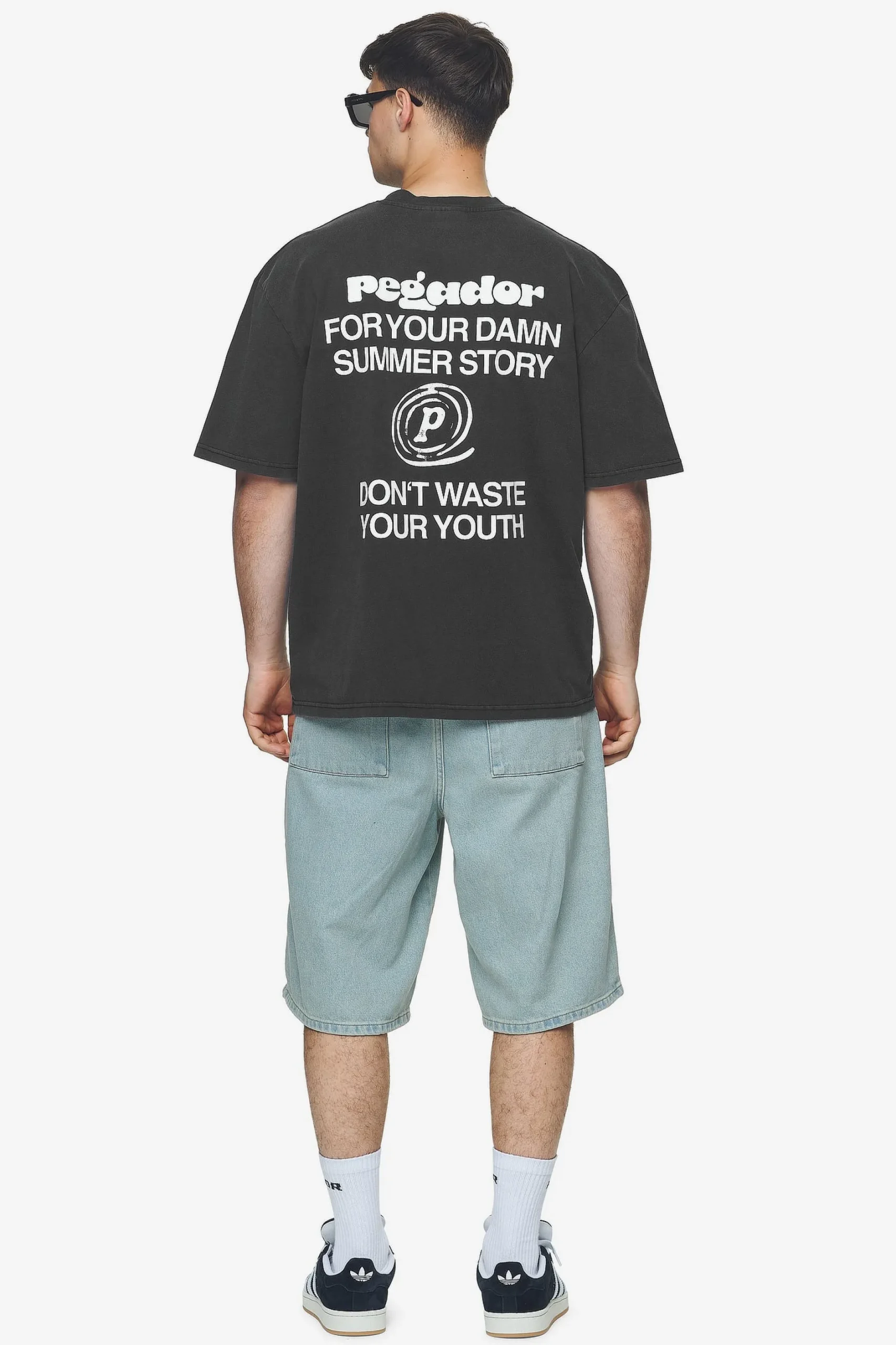 Pegador Tees|Harlan Oversized Tee Vintage black