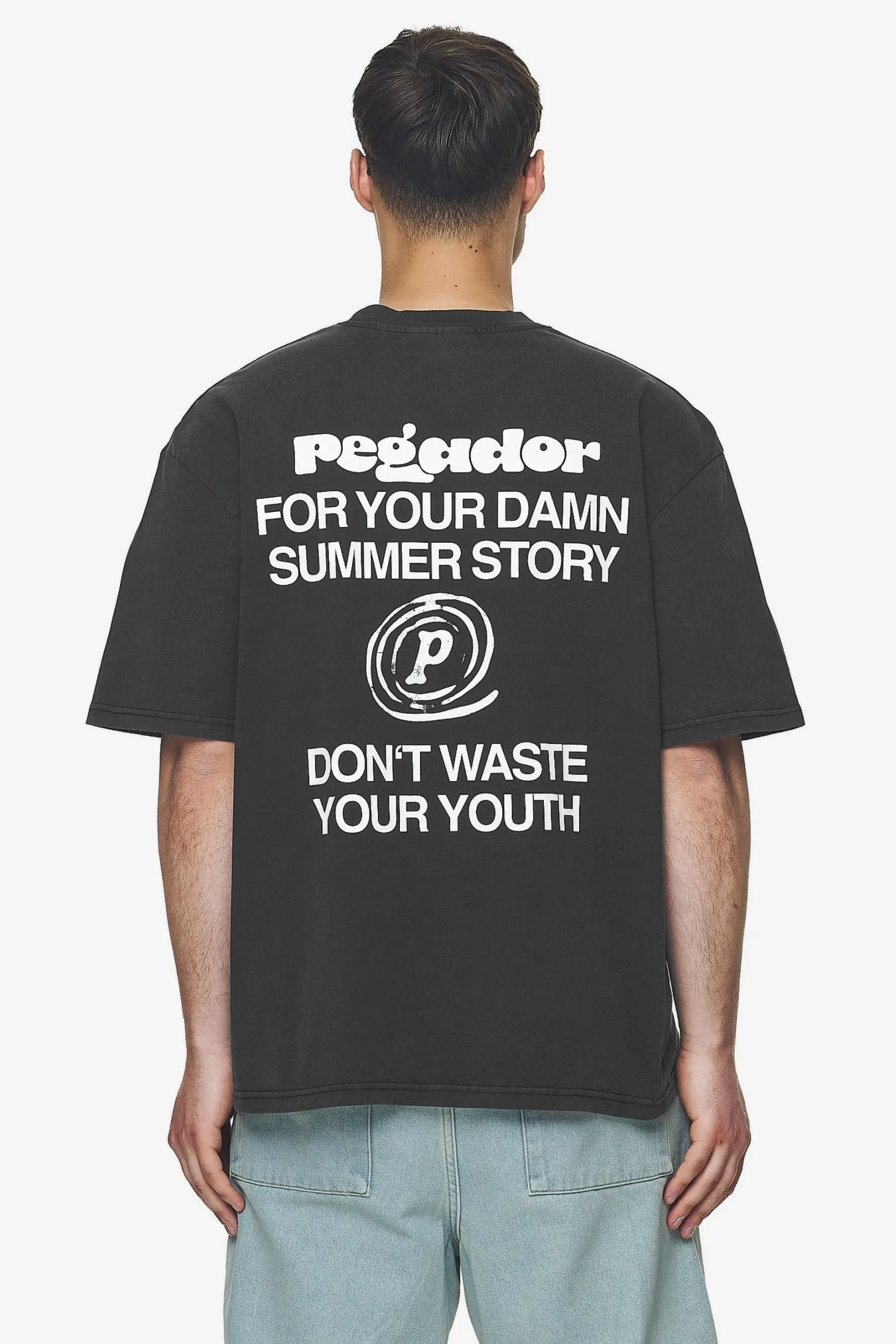 Pegador Tees|Harlan Oversized Tee Vintage black