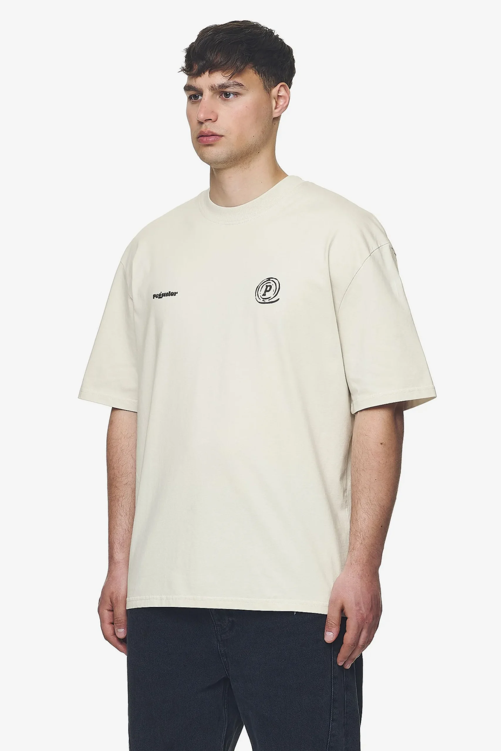 Pegador Tees|Harlan Oversized Tee Washed salty cream