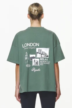 Pegador Tees|Harley Heavy Oversized Tee Vintage Washed Garden Green