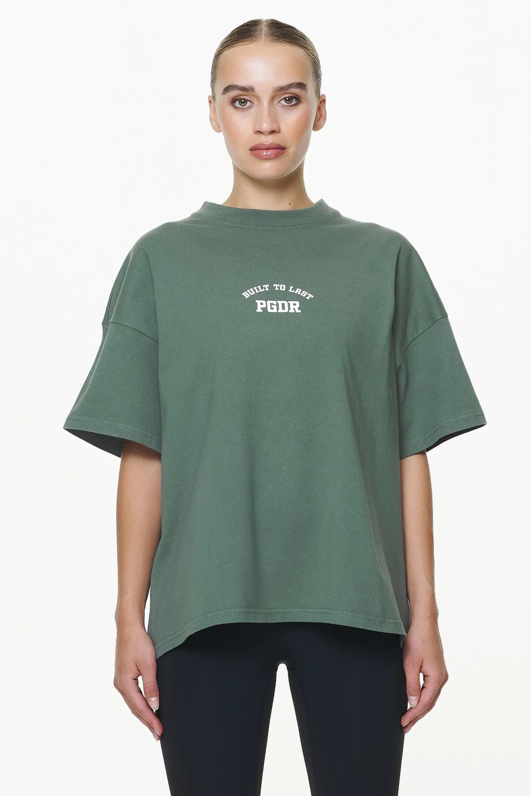 Pegador Tees|Harley Heavy Oversized Tee Vintage Washed Garden Green