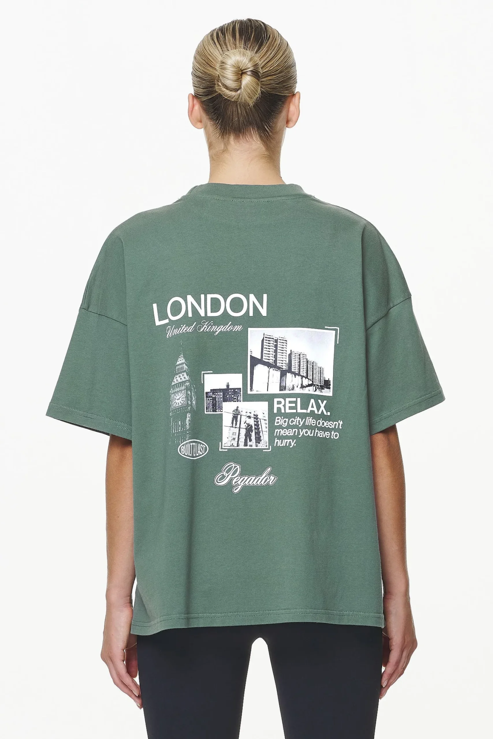 Pegador Tees|Harley Heavy Oversized Tee Vintage Washed Garden Green