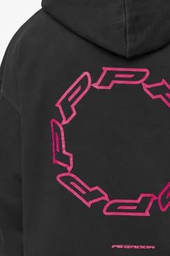 Pegador Hoodies|Hawkins Oversized Hoodie Vintage Black