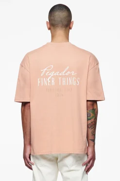 Pegador Tees|Heddon Oversized Tee Vintage Washed Tuscan Rose