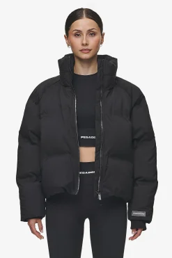 Pegador Jackets|Henra Oversized Raglan Puffer Jacket Black