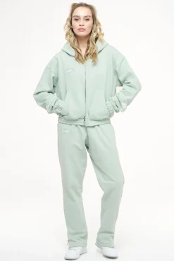 Pegador Hoodies|Zip Hoodies|Hills Cropped Zip Hoodie Vintage Washed Milky Green
