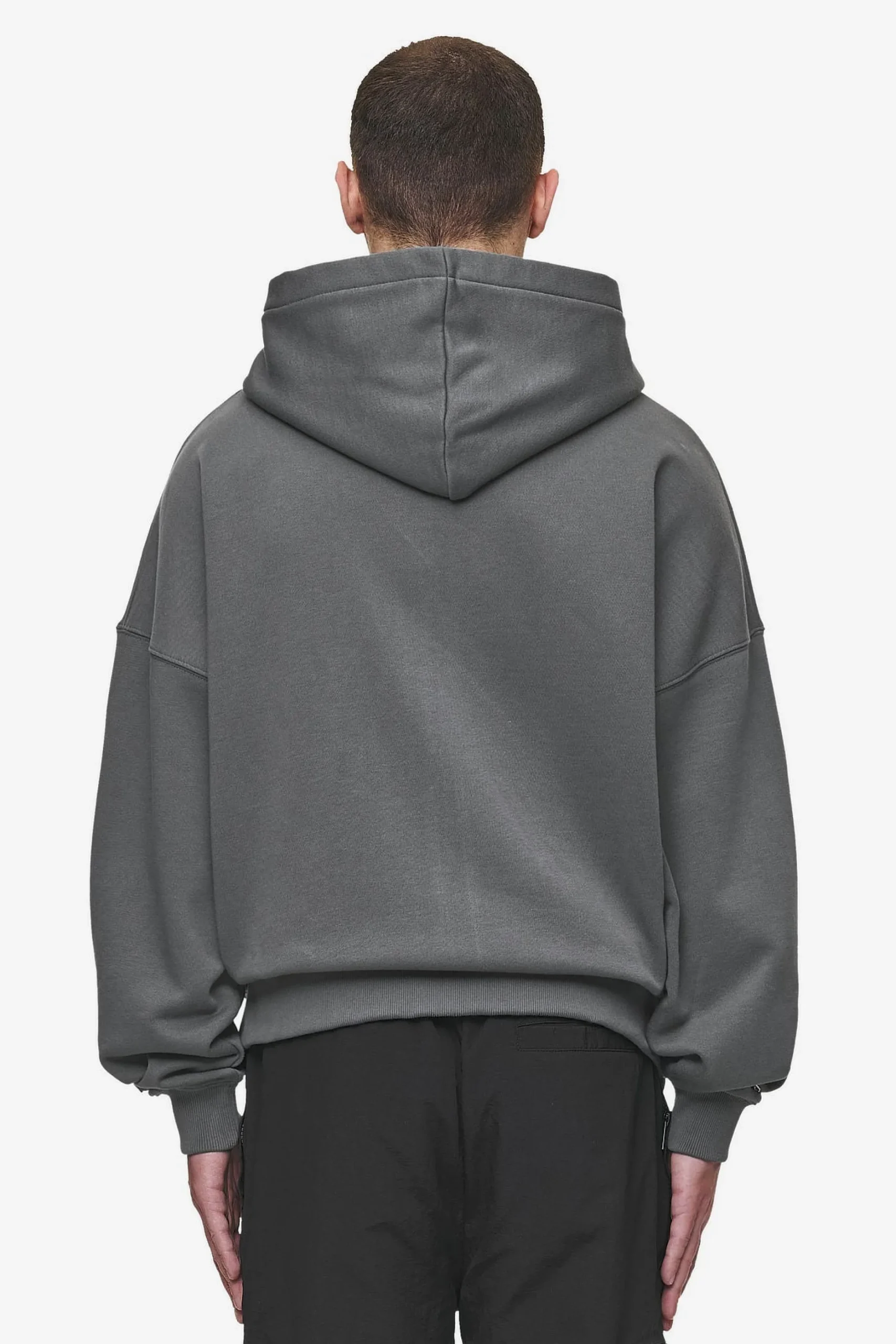 Pegador Hoodies|Zip Hoodies|Hogan Boxy Sweat Jacket Washed Anthracite