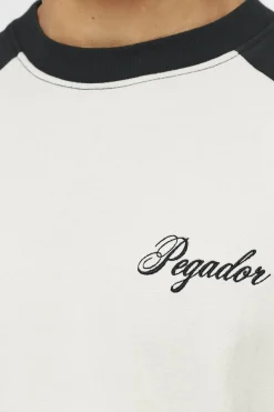 Pegador Tees|Hudson Raglan Oversized Tee Vintage Washed Angels Cream Black Ink