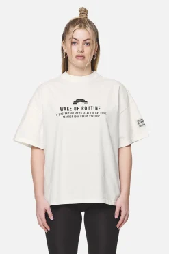 Pegador Tees|Idalia Heavy Oversized Tee Washed Coconut Milk