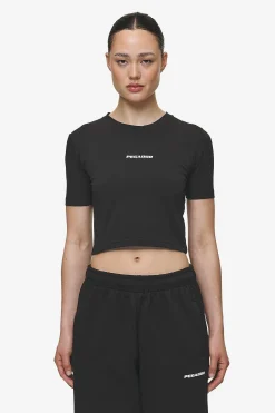 Pegador Tees|Ines Cropped Baby Tee White Gum Black