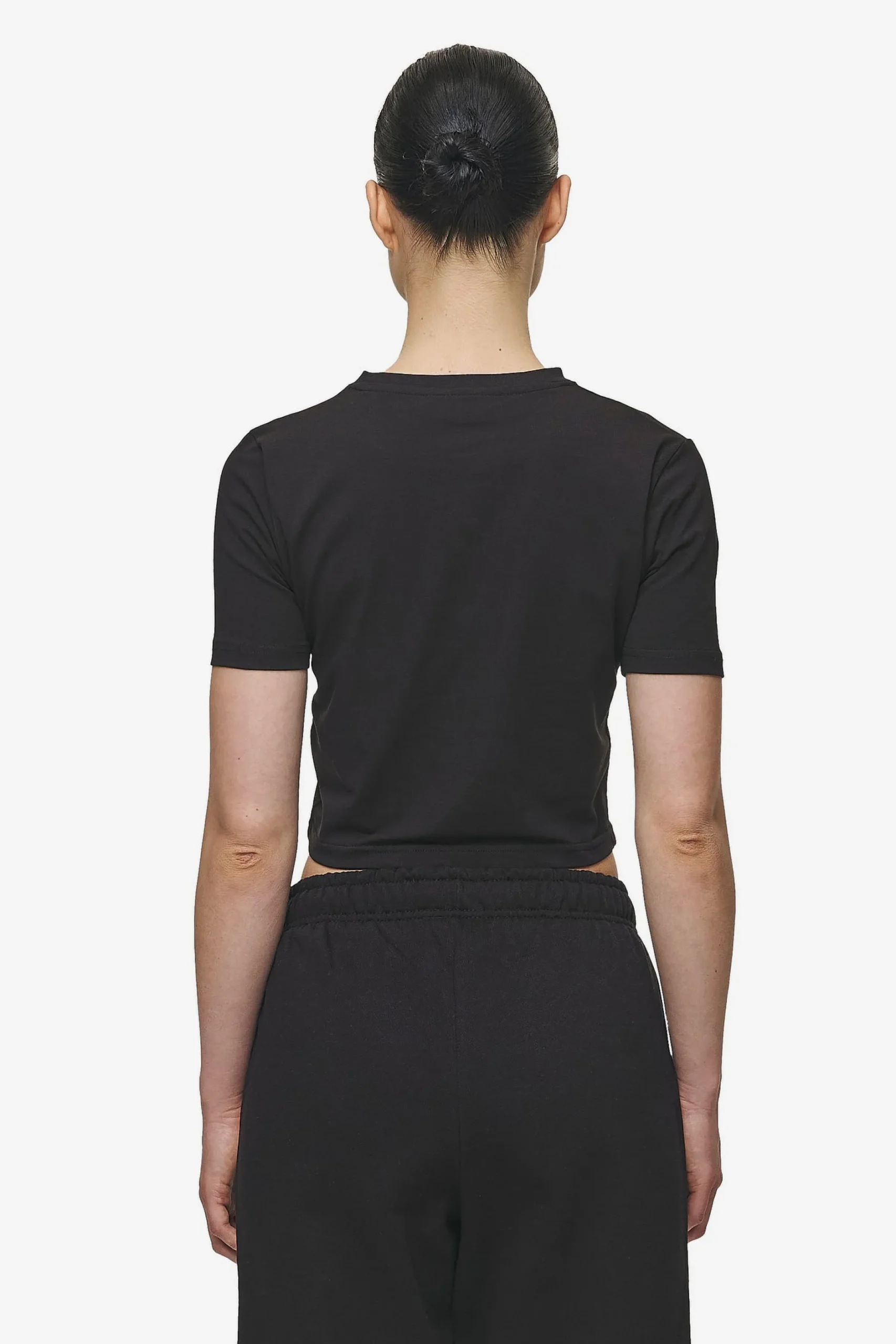Pegador Tees|Ines Cropped Baby Tee White Gum Black