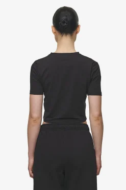 Pegador Tees|Ines Cropped Baby Tee White Gum Black