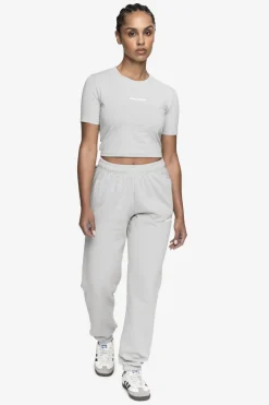 Pegador Tees|Ines Cropped Baby Tee White Gum Washed sky grey