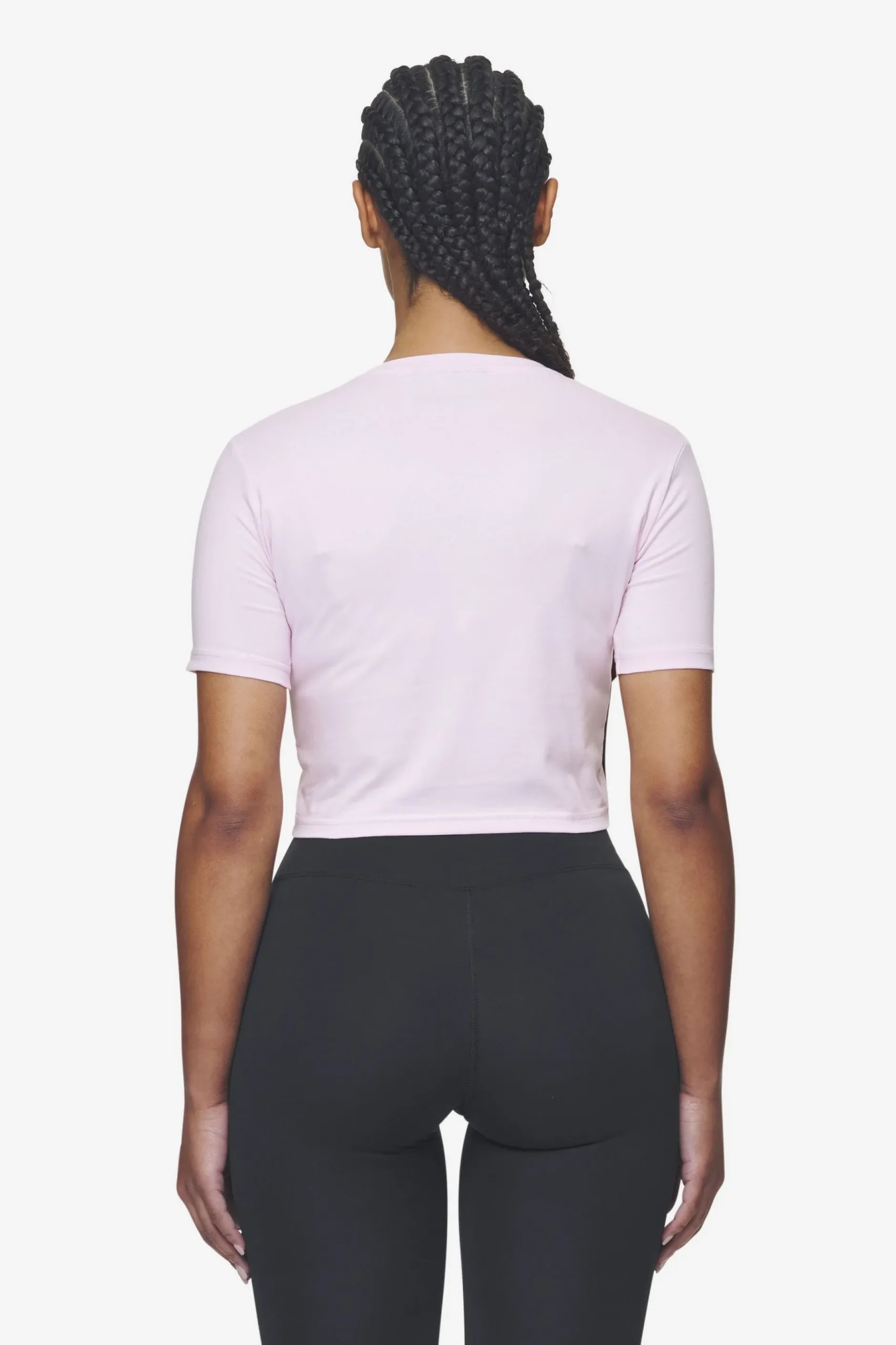 Pegador Tees|Ines Cropped Baby Tee White Gum Washed bubblegum