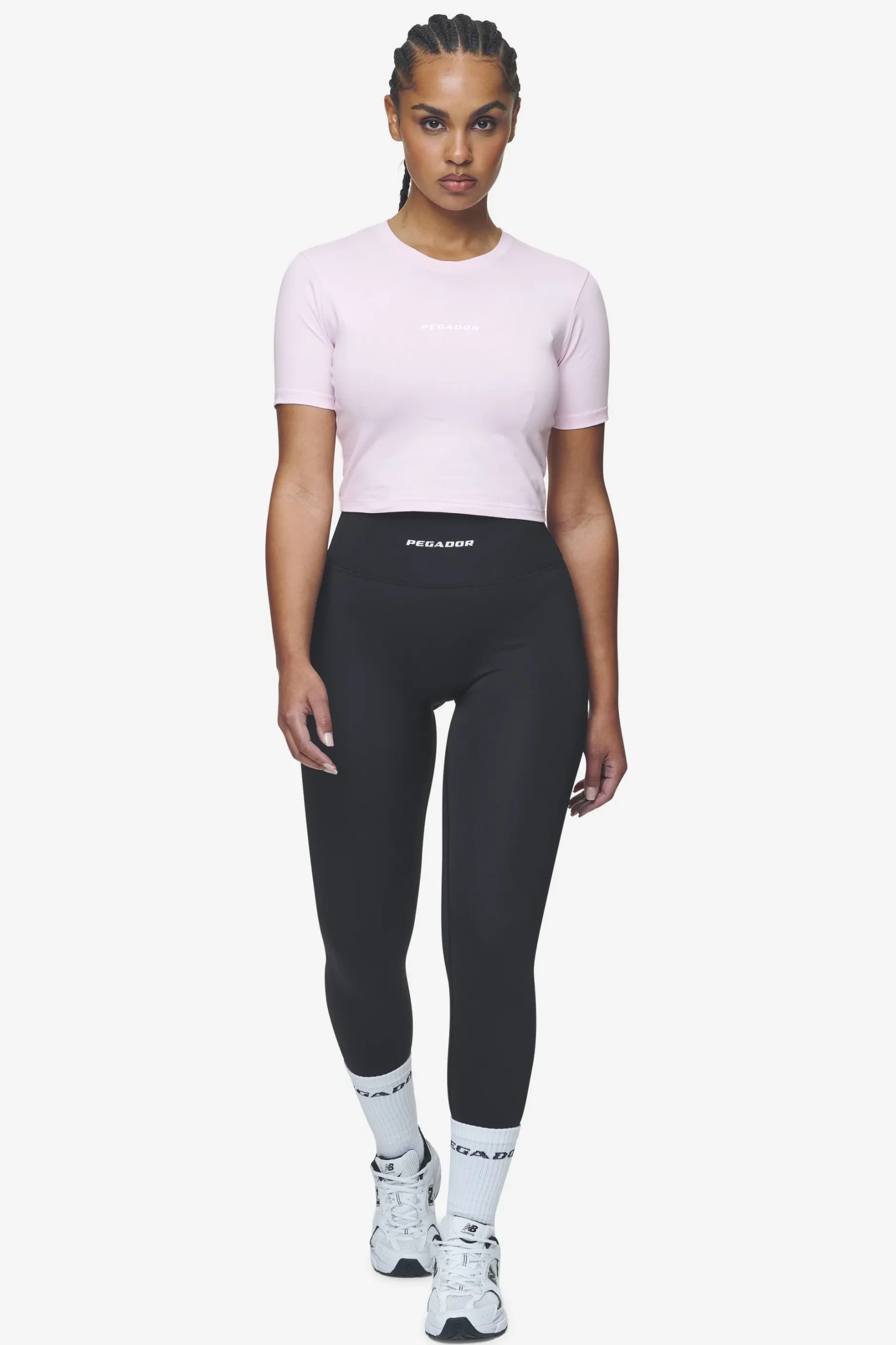 Pegador Tees|Ines Cropped Baby Tee White Gum Washed bubblegum
