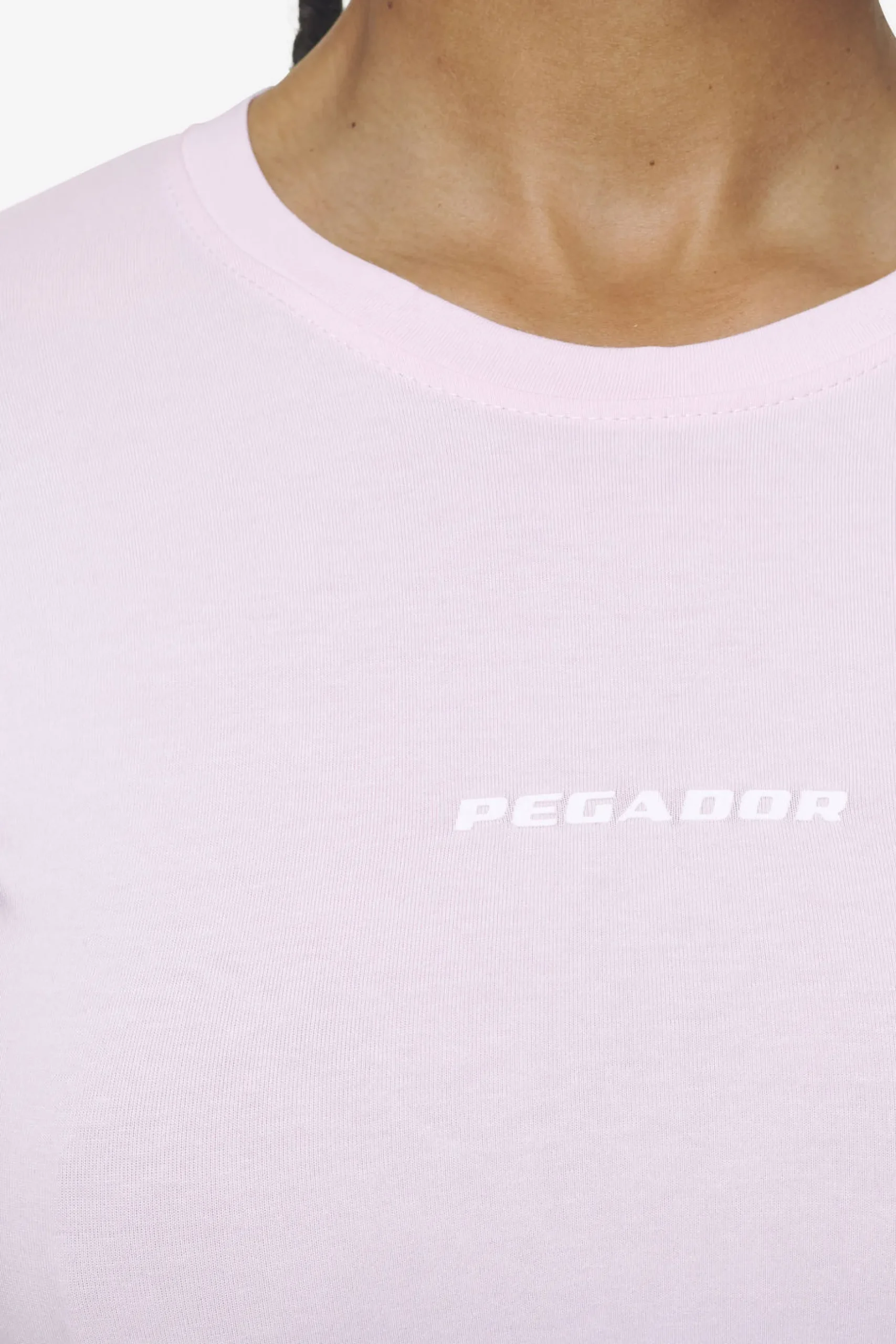 Pegador Tees|Ines Cropped Baby Tee White Gum Washed bubblegum