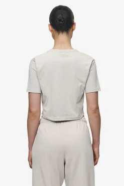 Pegador Tees|Ines Cropped Baby Tee Washed Moon Grey Black Gum