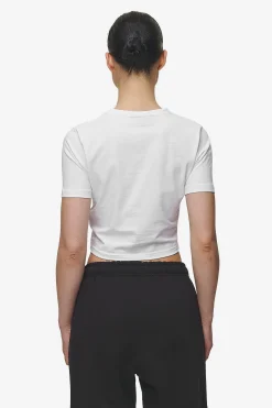 Pegador Tees|Ines Cropped Baby Tee White Black Gum