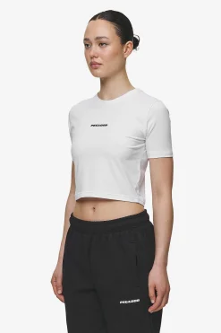 Pegador Tees|Ines Cropped Baby Tee White Black Gum