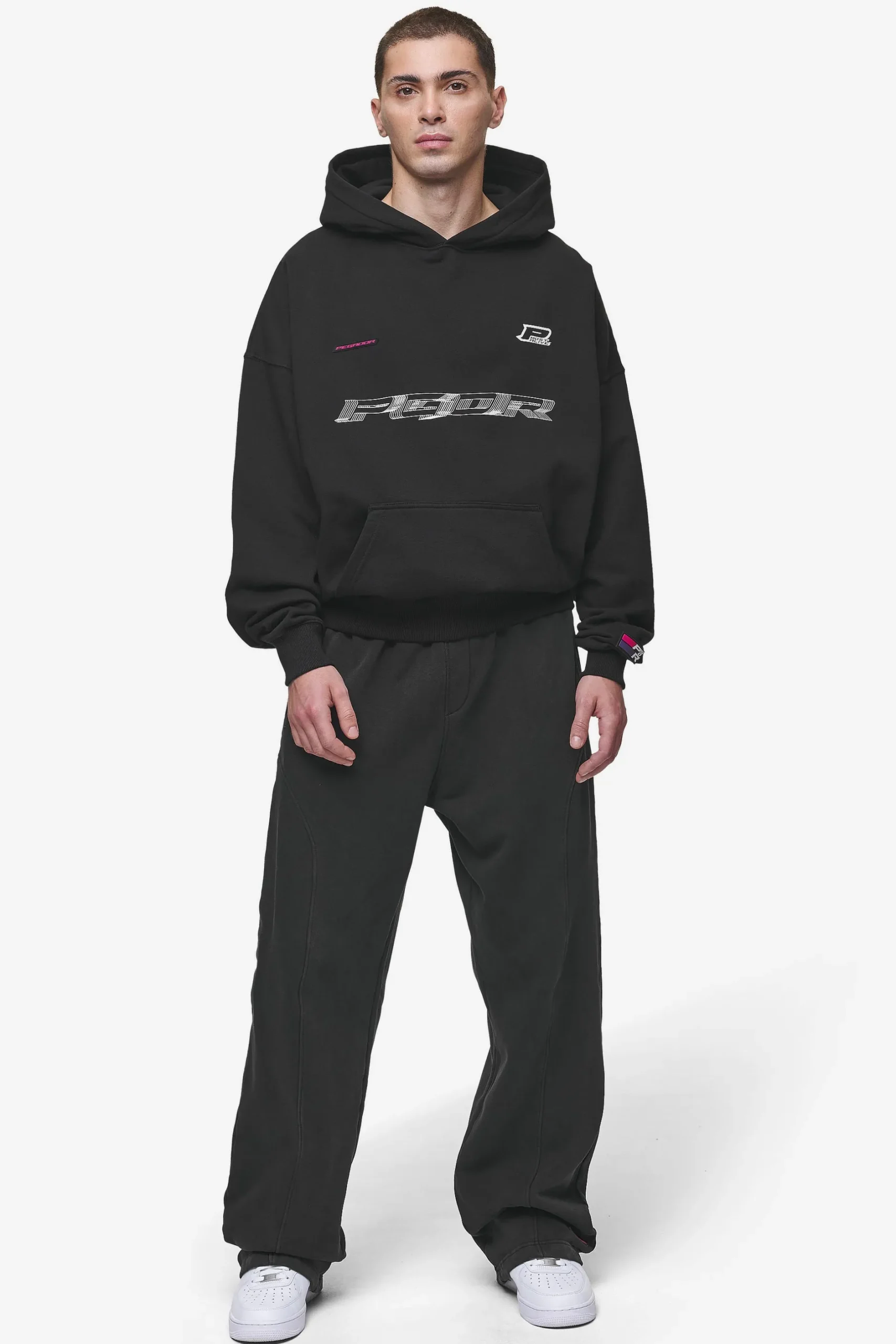 Pegador Hoodies|Iron Boxy Hoodie Washed Black
