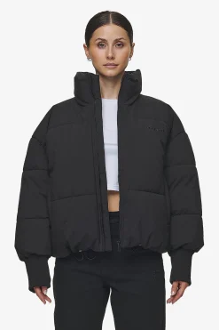 Pegador Jackets|Jara Oversized Boxy Puffer Jacket Black