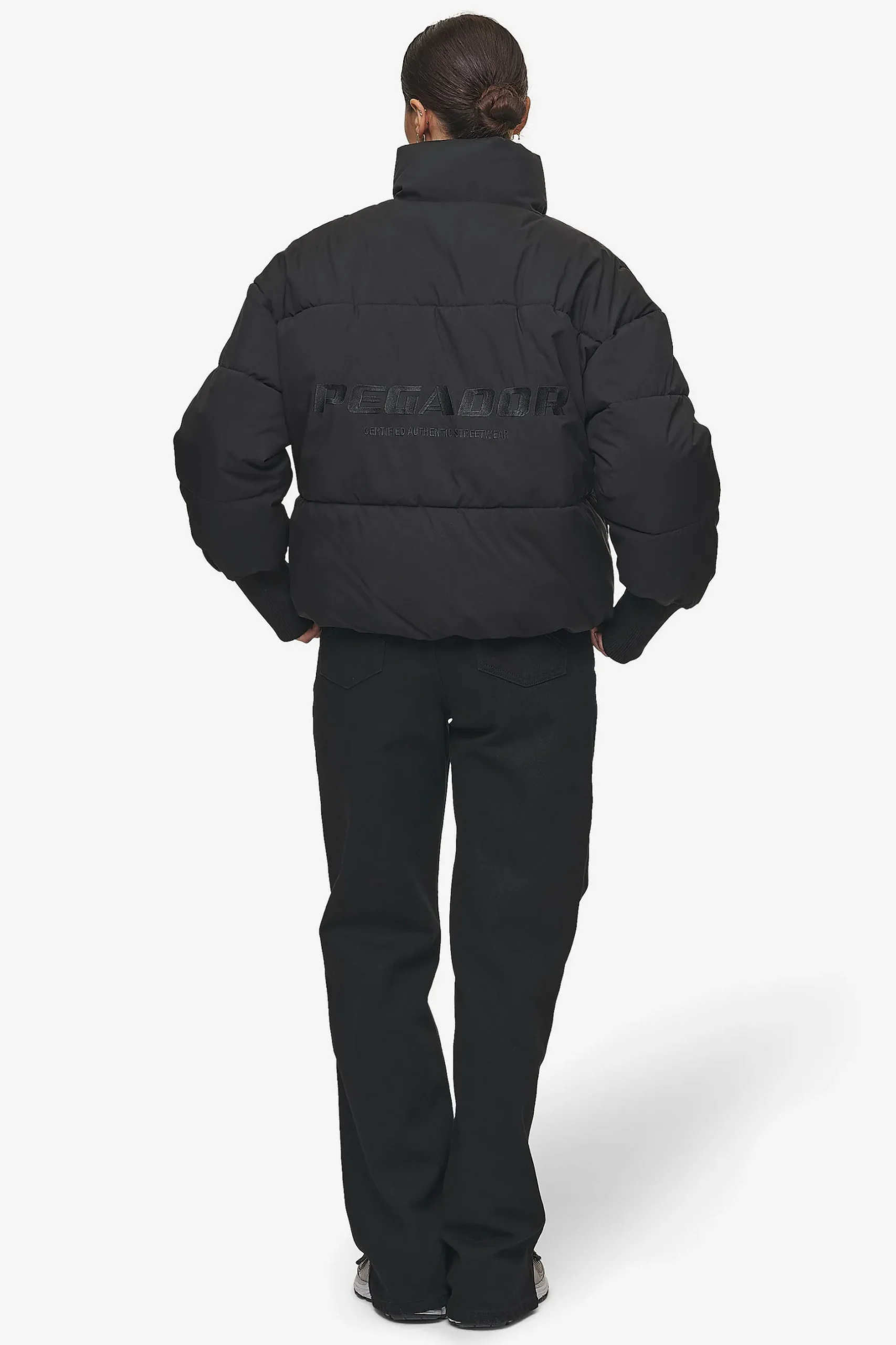 Pegador Jackets|Jara Oversized Boxy Puffer Jacket Black