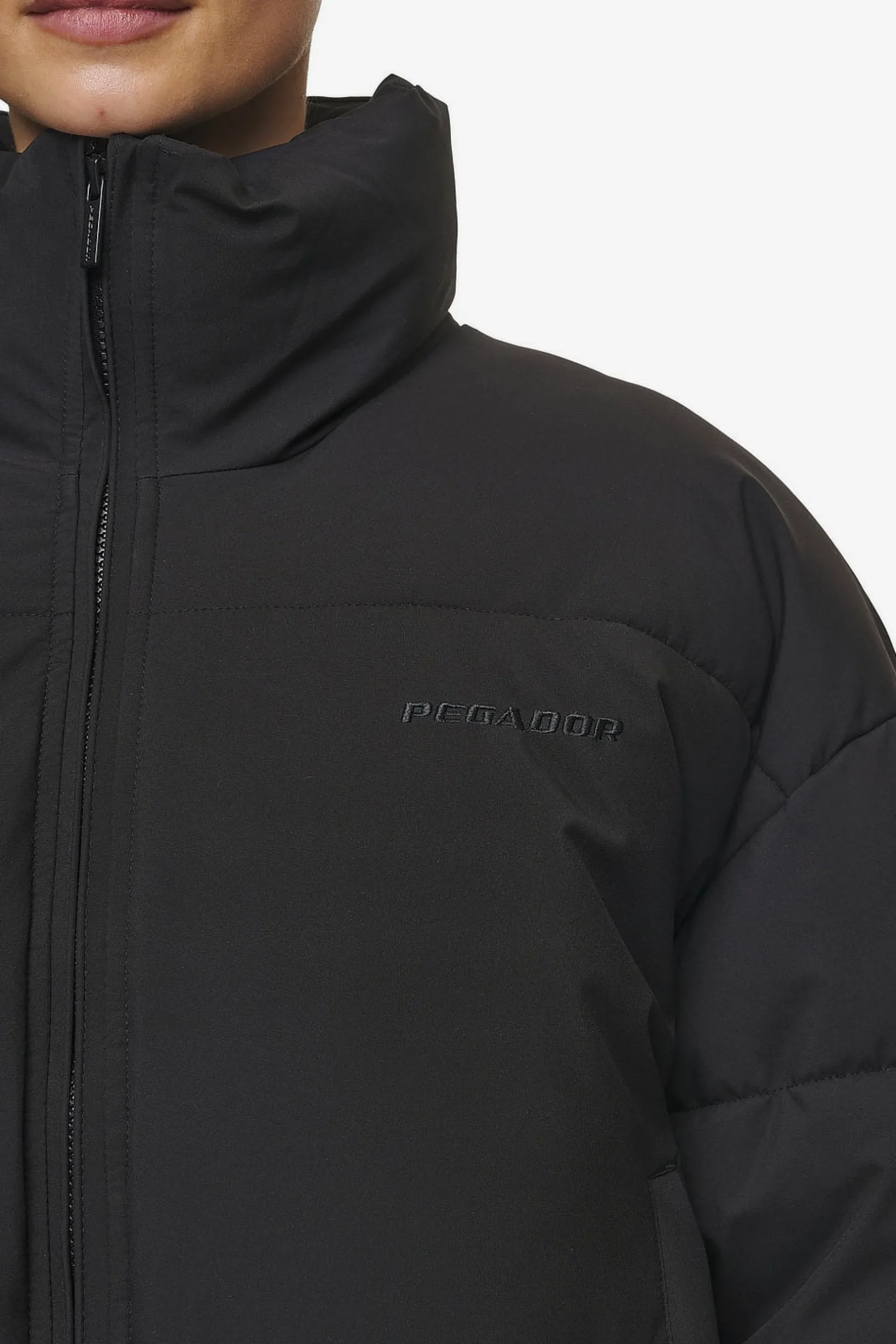 Pegador Jackets|Jara Oversized Boxy Puffer Jacket Black