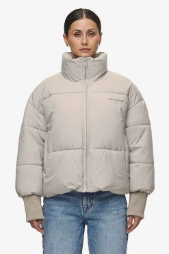 Pegador Jackets|Jara Oversized Boxy Puffer Jacket Beige