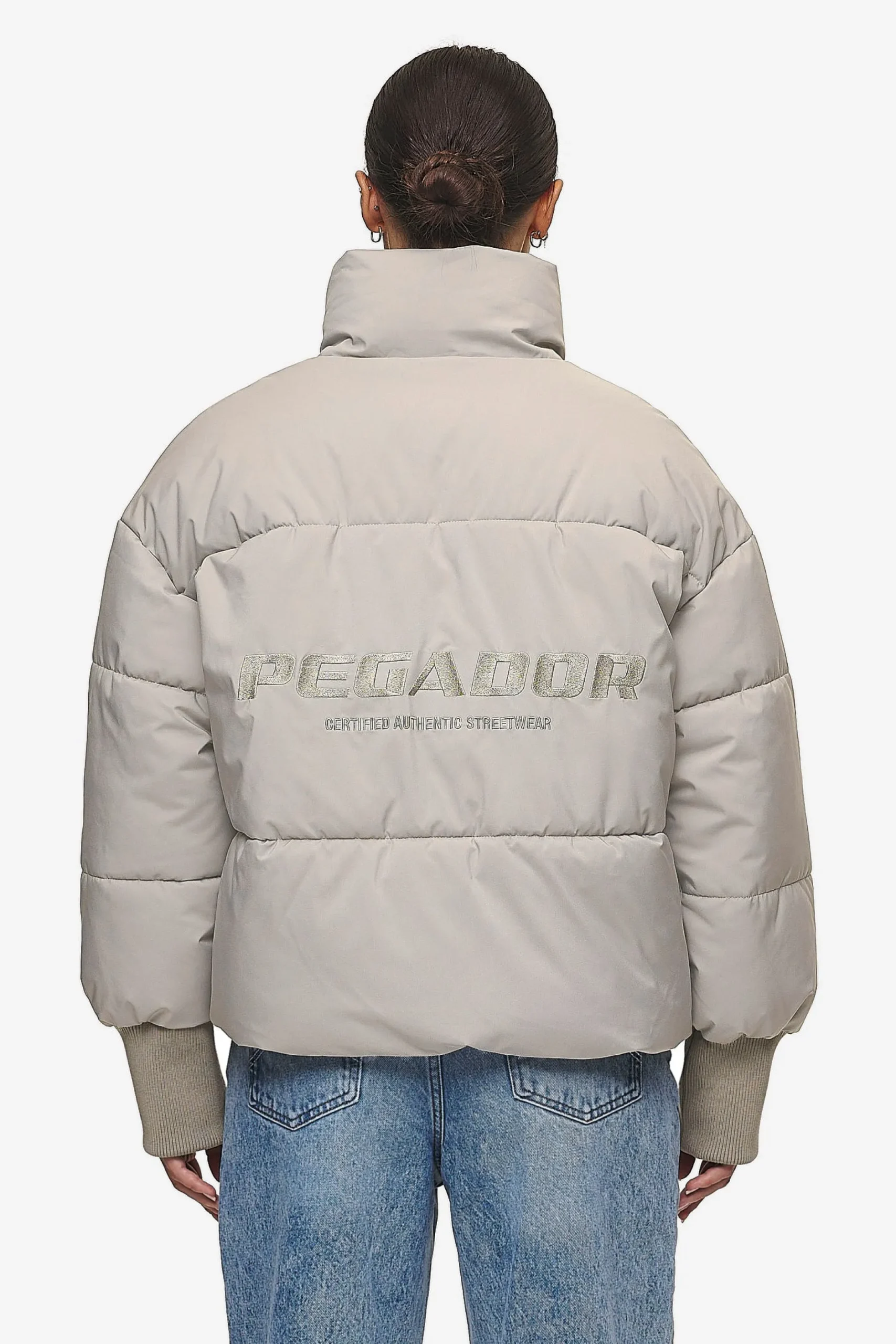 Pegador Jackets|Jara Oversized Boxy Puffer Jacket Beige