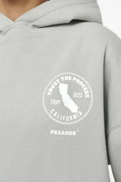 Pegador Hoodies|Jay Oversized Hoodie Vintage Washed Quiet Gray