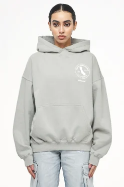 Pegador Hoodies|Jay Oversized Hoodie Vintage Washed Quiet Gray