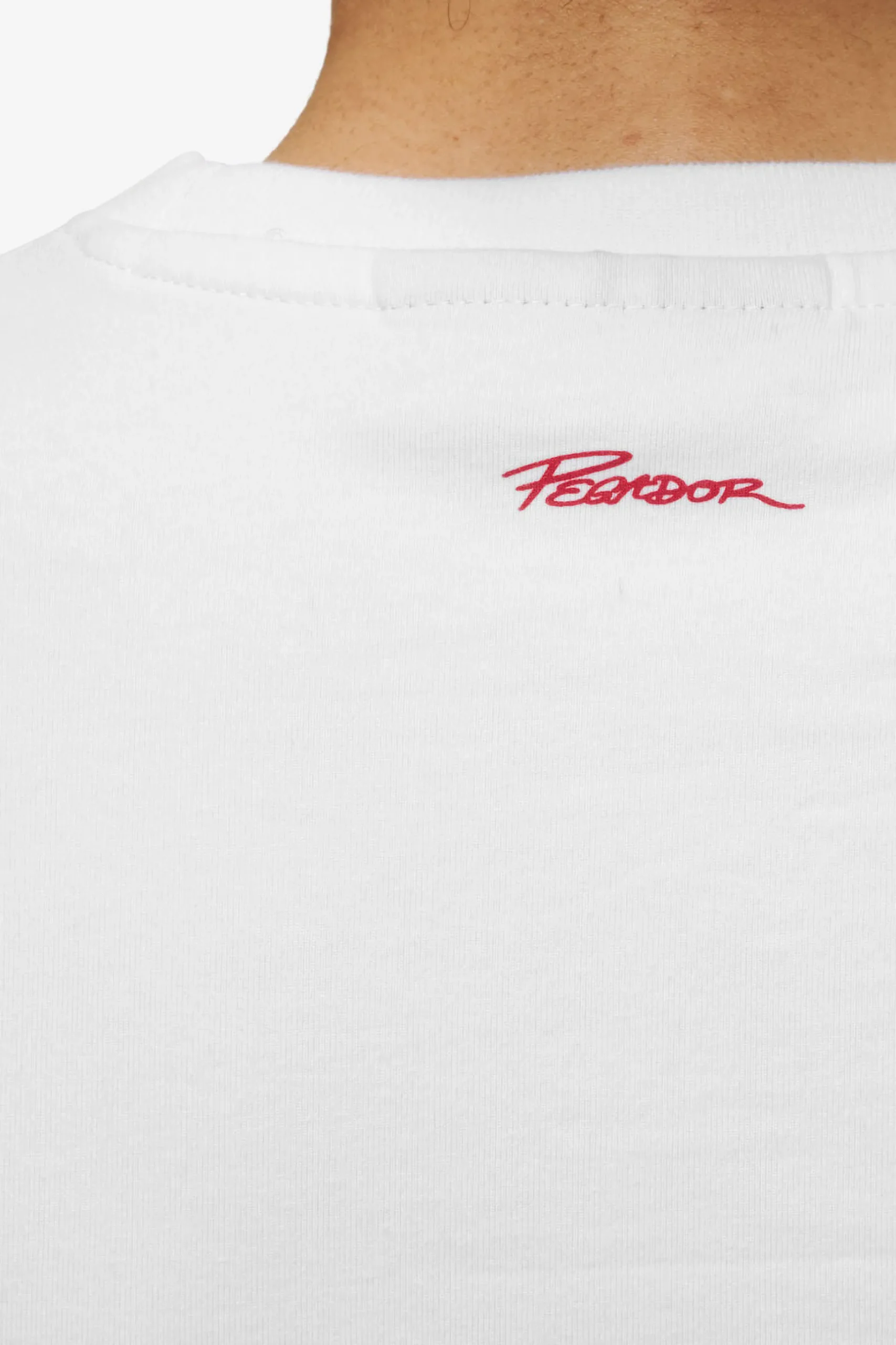 Pegador Tees|Jayde Baby Tee White Red