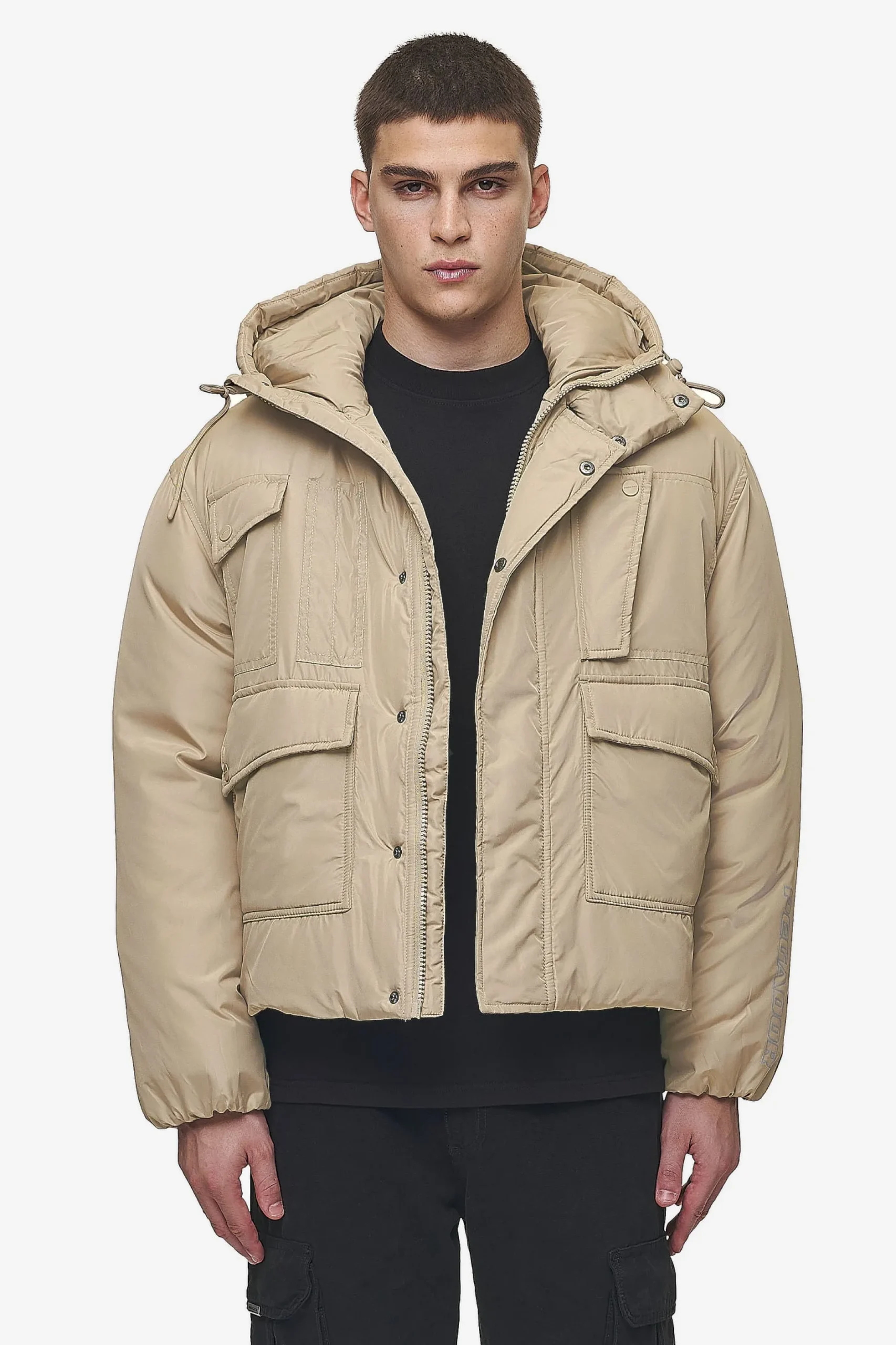 Pegador Jackets|Jean Utility Puffer Jacket Sand