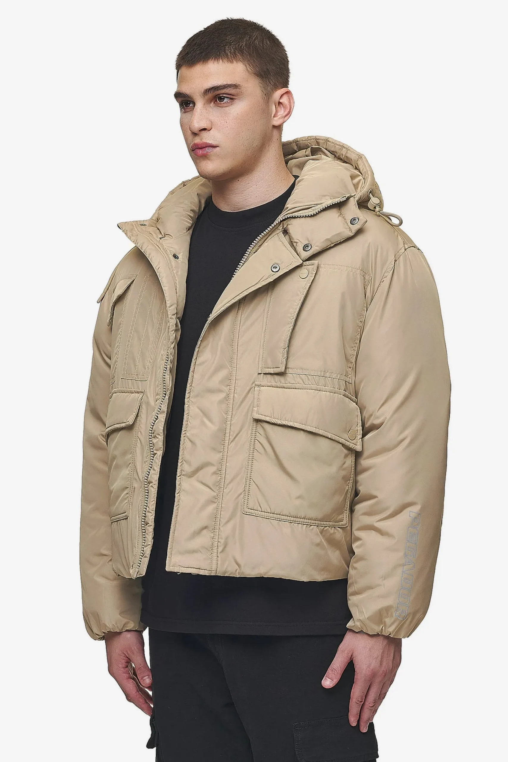 Pegador Jackets|Jean Utility Puffer Jacket Sand