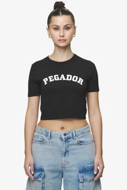 Pegador Tees|Jenna Cropped Baby Tee Black