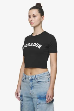 Pegador Tees|Jenna Cropped Baby Tee Black