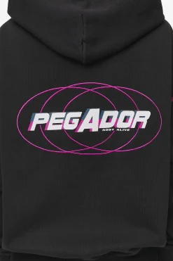 Pegador Hoodies|Zip Hoodies|Jenna Oversized Sweat Jacket Washed Black