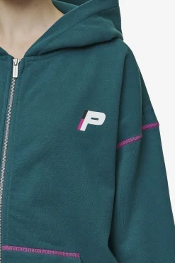 Pegador Hoodies|Zip Hoodies|Jenna Oversized Sweat Jacket Washed Urban Turquoise