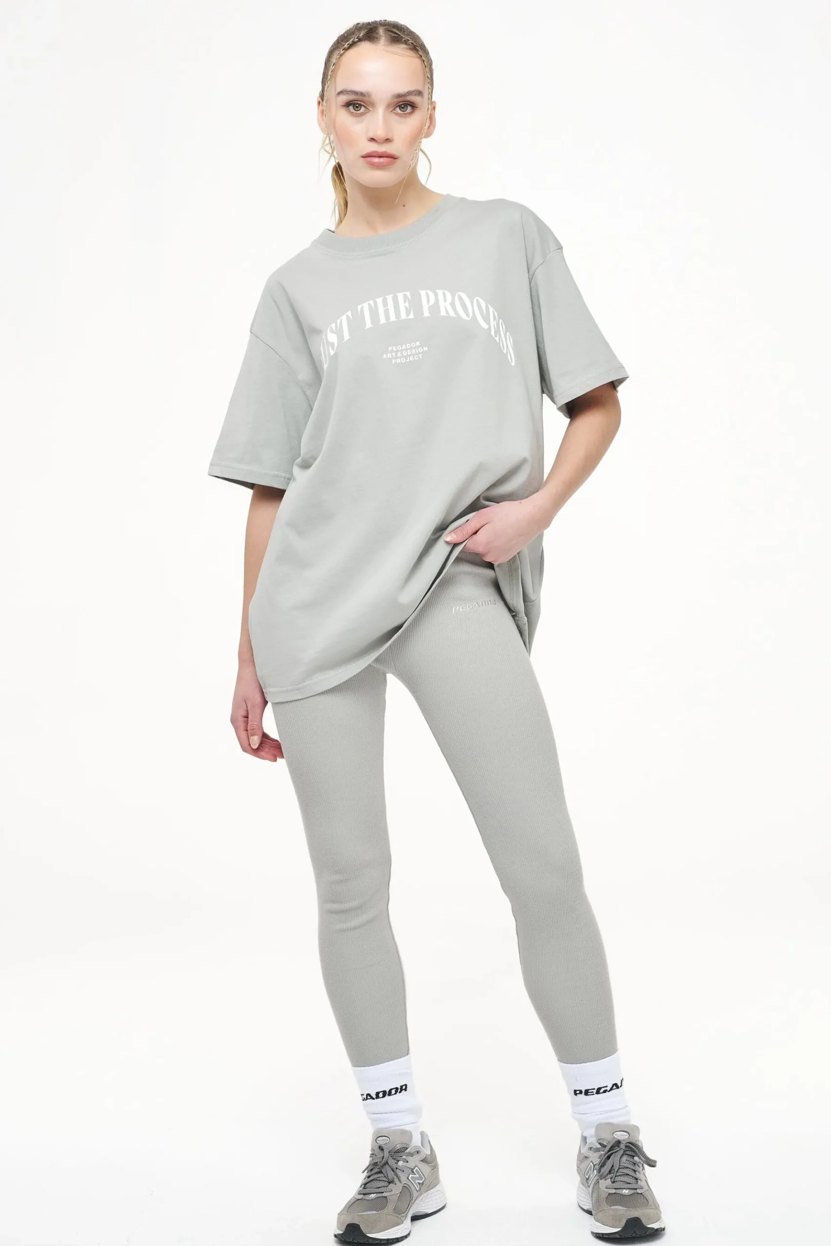 Pegador Leggings|Jill Rib Leggings Vintage Washed Quiet Gray
