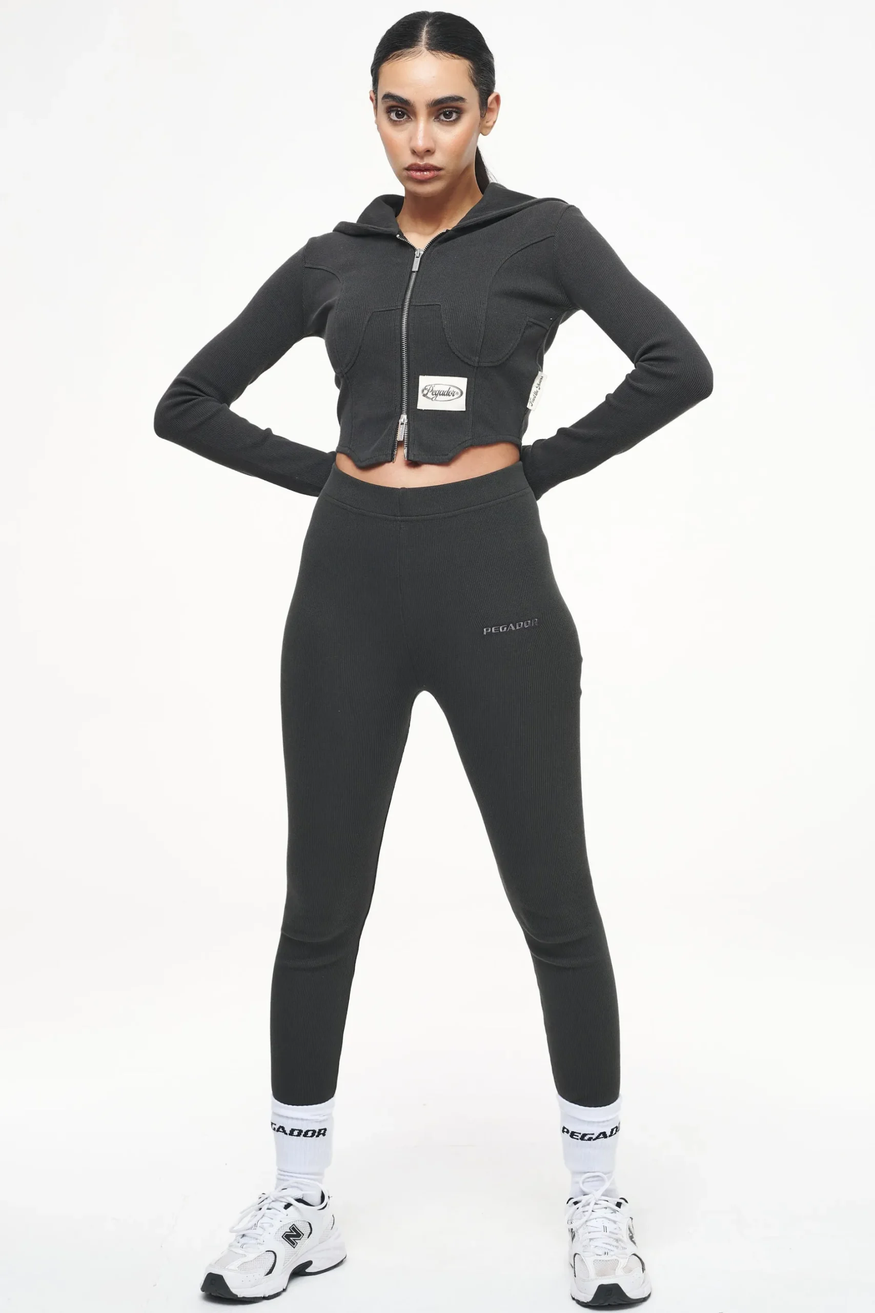 Pegador Leggings|Jill Rib Leggings Vintage Washed Iron Grey
