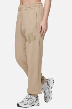 Pegador Pants|Julago High Waisted Sweat Pants Washed Safari Sand