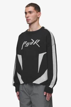 Pegador Sweaters|Knitwear|Kazan Boxy Knit Sweater Black Light Grey