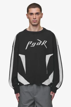 Pegador Sweaters|Knitwear|Kazan Boxy Knit Sweater Black Light Grey