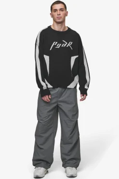 Pegador Sweaters|Knitwear|Kazan Boxy Knit Sweater Black Light Grey