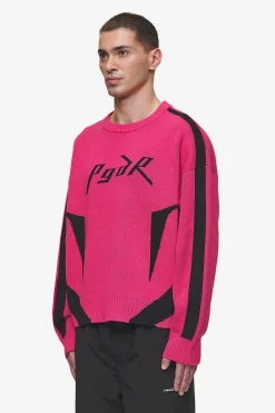 Pegador Sweaters|Knitwear|Kazan Boxy Knit Sweater Virtual Pink Black