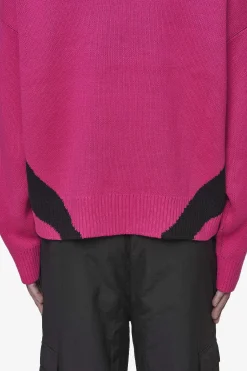 Pegador Sweaters|Knitwear|Kazan Boxy Knit Sweater Virtual Pink Black