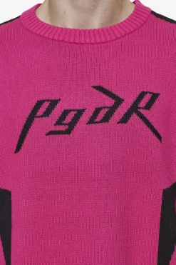 Pegador Sweaters|Knitwear|Kazan Boxy Knit Sweater Virtual Pink Black