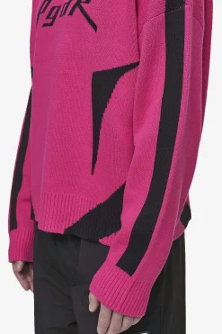 Pegador Sweaters|Knitwear|Kazan Boxy Knit Sweater Virtual Pink Black