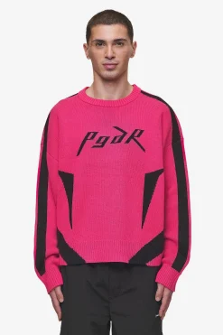 Pegador Sweaters|Knitwear|Kazan Boxy Knit Sweater Virtual Pink Black